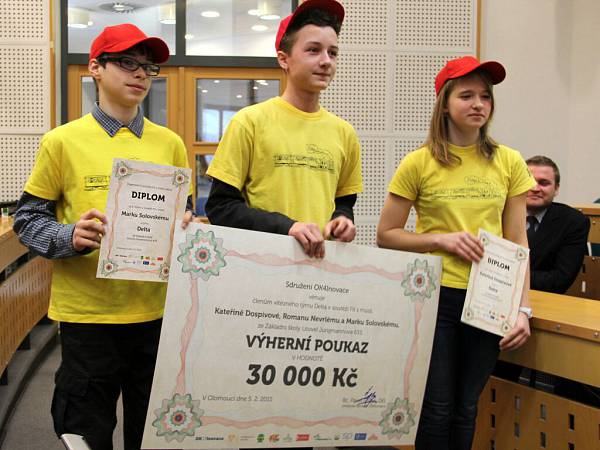 1. místo Delta (ZŠ Litovel, Jungmannova 655) – Kateřina Dospivová, Roman Nevrlý, Marek Solovský 1. místo Delta (ZŠ Litovel, Jungmannova 655) – Kateřina Dospivová, Roman Nevrlý, Marek Solovský
